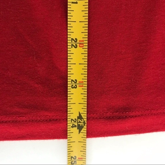Merona Red V Neck T Shirt Short Sleeve Women's Size Small - Picture 5 of 9